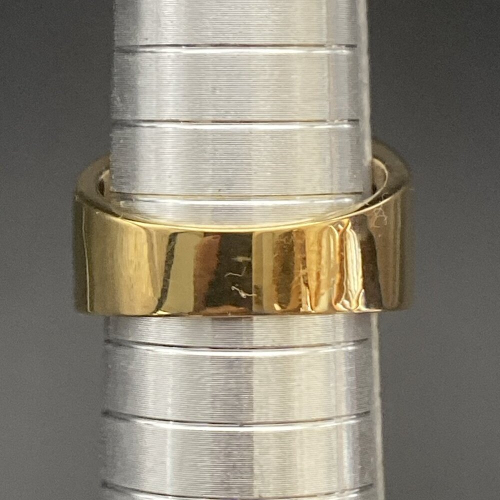 Art Deco Ring Yellow Gold Plated Multicolor Baguette Rhinestone CZ Band Sz 8.5 - Picture 8 of 9